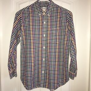 Boys Gap Plaid Button Up Shirt Size 12
